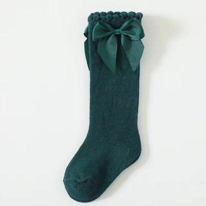 Red Bow Tie Knee High Socks for Infants and Toddlers