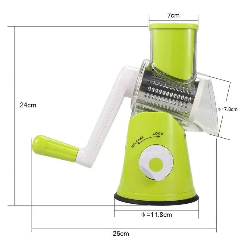 Stainless Steel Manual Grater for Cheese, Nuts, and Vegetables
