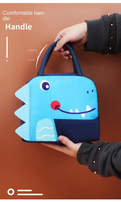 Cartoon Kinder Lunch Bag Wärmedämmung Aluminiumfolie Hochwertiges wasserdichtes Oxford-Gewebe Tragbare Lunch Bags Tote Neu
