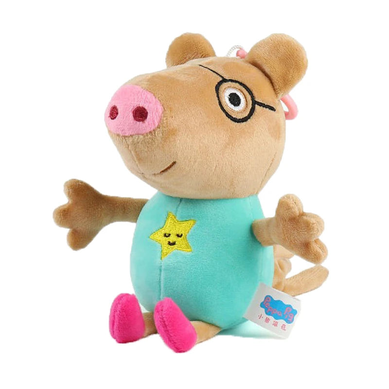 19 cm 100 % ekte PEPPA PIG utstoppet myk dukke Peppa George Zoe Suzy Rebecca Emily Danny Pedro bjørn Dinosaur Barn Plysj leketøy