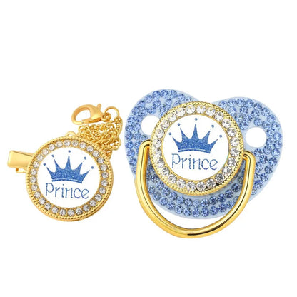 Princess babysmokk med klips ��� BPA-fri Bling-dummy for jenter