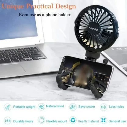 Wiederaufladbarer blattloser USB-Ventilator für Kinderwagen, tragbar, Mini