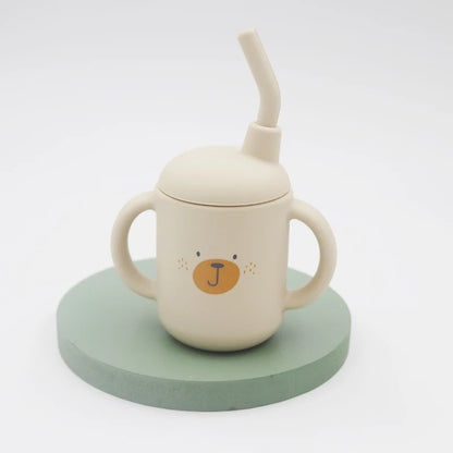 Ny tegneserie 120 ML Baby Silikon Sippy Cup BPA-fri bærbar oppbevaring Snack Container Mate Cup Lekkasikker treningskopp