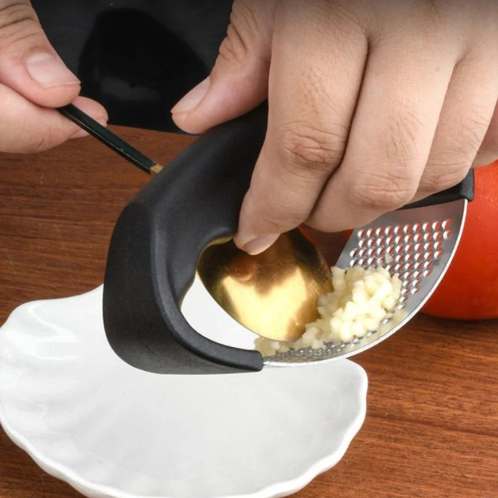 Knoflookpers, handmatige knoflookmolen van roestvrij staal, knoflookmolen, knoflookpers, fruit- en groentegereedschap, keukenaccessoires, gadget