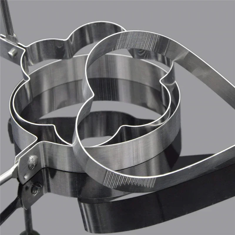 1/5 STUKS RVS ronde/hart/bloem/vijfpuntige ster en muisvormige ei mal ring keukengereedschap