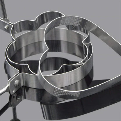 1/5 STUKS RVS ronde/hart/bloem/vijfpuntige ster en muisvormige ei mal ring keukengereedschap