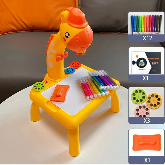 Mini-Projektor, geführte Kunst für Kinder, Schreibtisch, Tischleuchte für Kinder, Maltisch, kleiner Schreibtisch, Schreibtisch