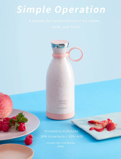 Mini trådløs bærbar blender USB oppladbar juicer