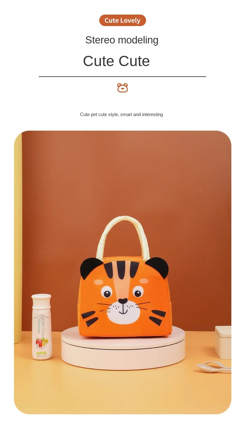 Cartoon Kinder Lunch Bag Wärmedämmung Aluminiumfolie Hochwertiges wasserdichtes Oxford-Gewebe Tragbare Lunch Bags Tote Neu