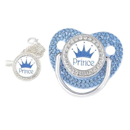Princess babysmokk med klips ��� BPA-fri Bling-dummy for jenter
