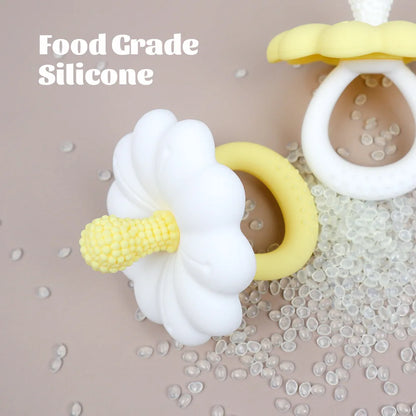 Anneau de dentition en silicone en forme de fleur pour bébé, grande taille, sans BPA, offre spéciale, 2024