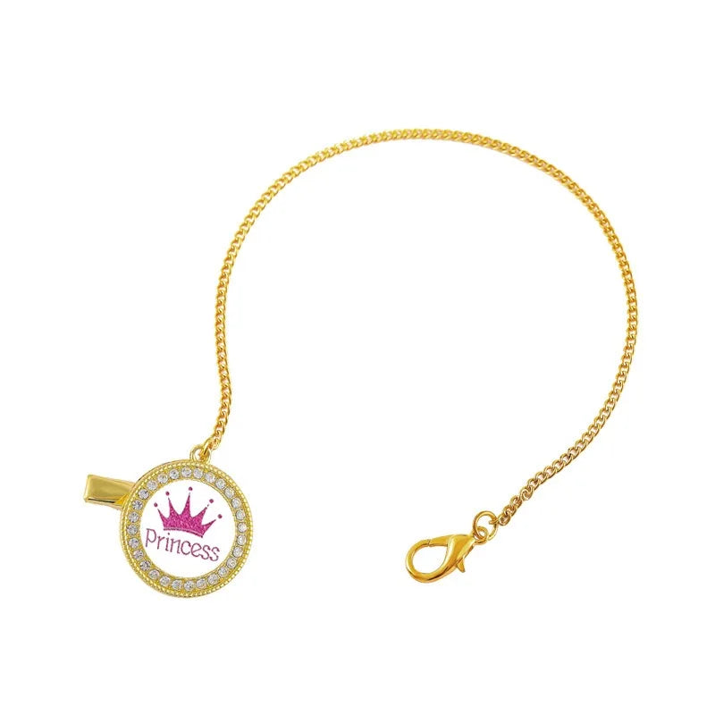 Princess babysmokk med klips ��� BPA-fri Bling-dummy for jenter
