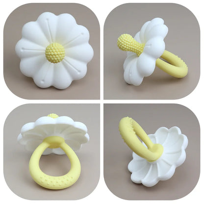 Anneau de dentition en silicone en forme de fleur pour bébé, grande taille, sans BPA, offre spéciale, 2024
