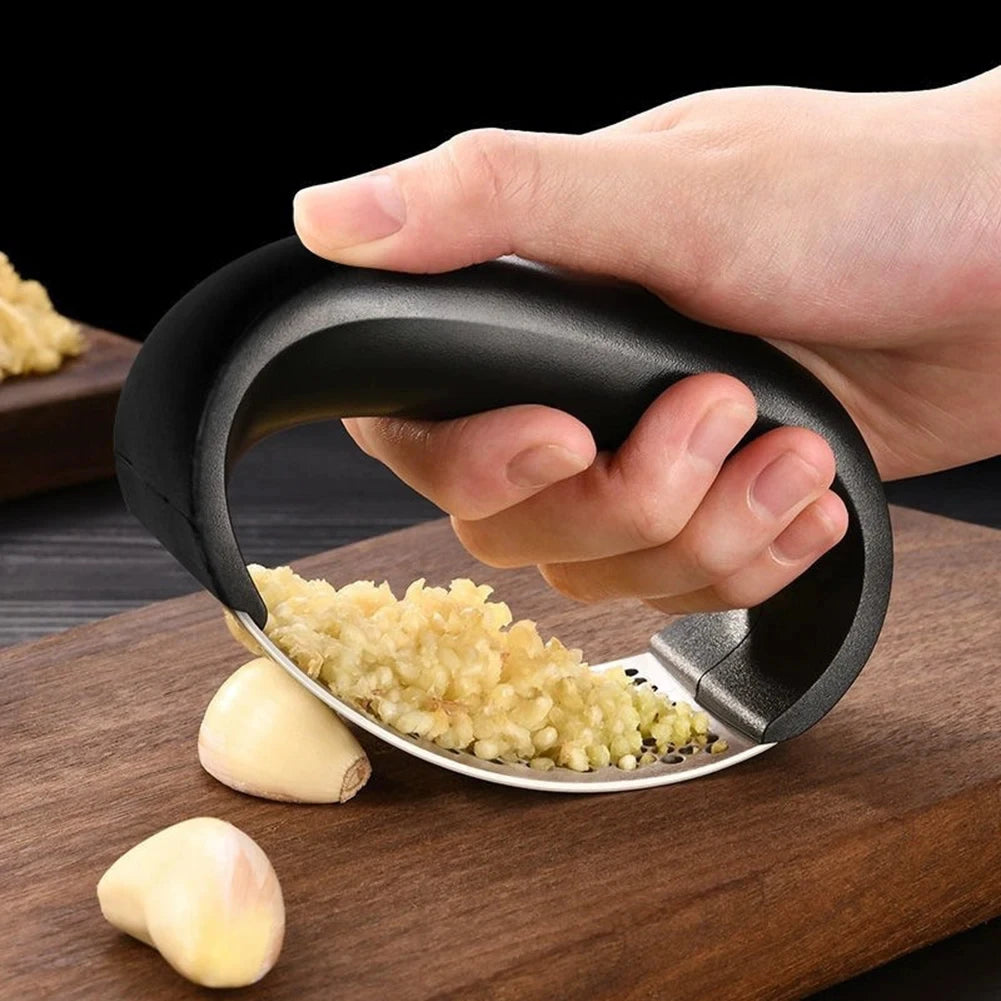 Knoflookpers, handmatige knoflookmolen van roestvrij staal, knoflookmolen, knoflookpers, fruit- en groentegereedschap, keukenaccessoires, gadget