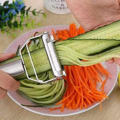 Hoogwaardige roestvrijstalen aardappel-komkommer-wortelrasp, julienneschiller, groente-fruitschiller, groentesnijder