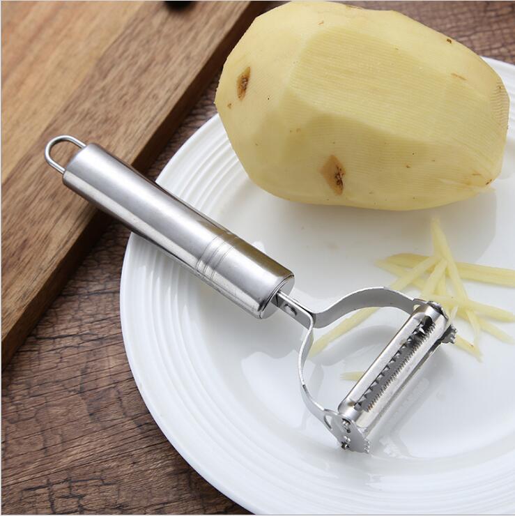 Hoogwaardige roestvrijstalen aardappel-komkommer-wortelrasp, julienneschiller, groente-fruitschiller, groentesnijder