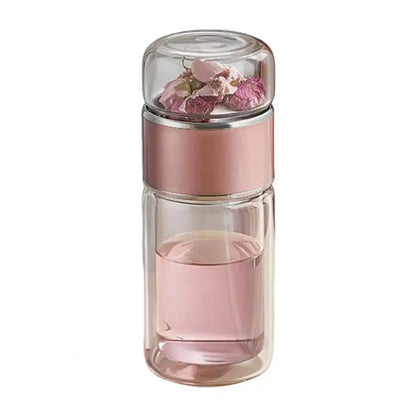 Dobbelvegg teinfuserflaske Borosilikatglass 280-500ml