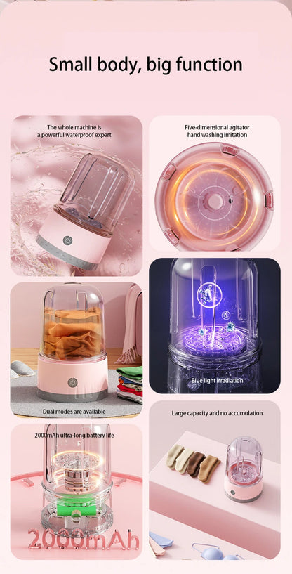 Portable Mini Washing Machine 1L for Travel and Home Use