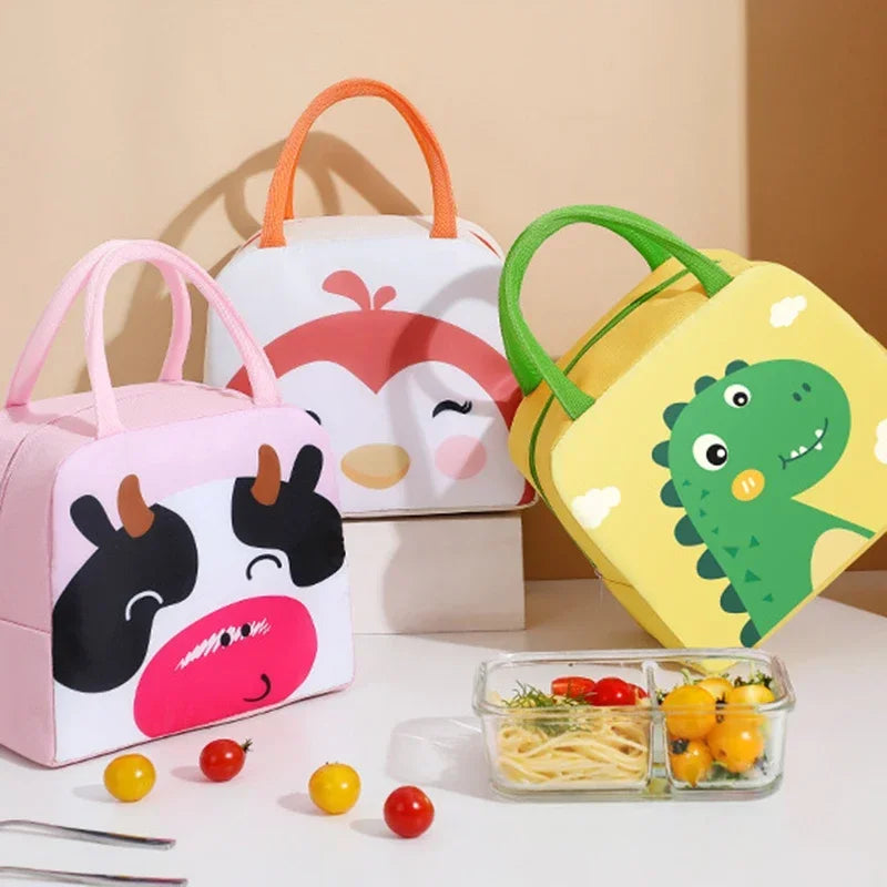 Cartoon Kinder Lunch Bag Wärmedämmung Aluminiumfolie Hochwertiges wasserdichtes Oxford-Gewebe Tragbare Lunch Bags Tote Neu